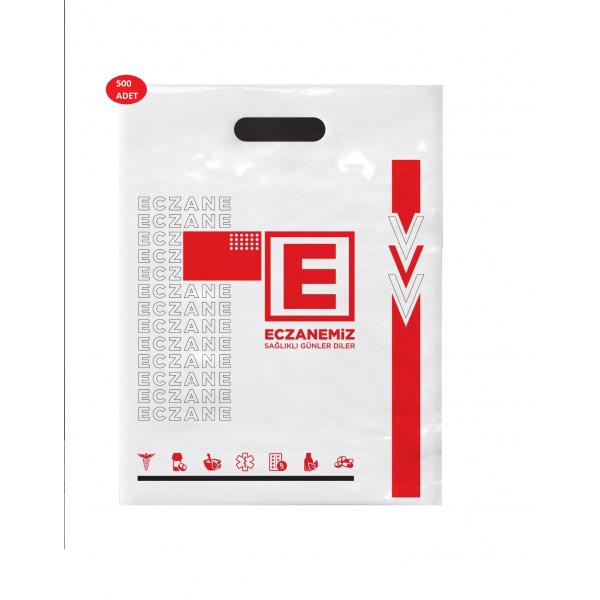 18x29  KÜÇÜK BOY EL GEÇME BİO ECZANE POŞETİ 500 Adet - 1 kg'lık Paket